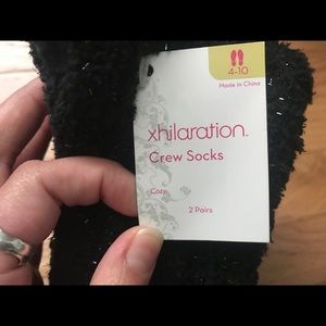 NWT Fuzzy Crew Socks